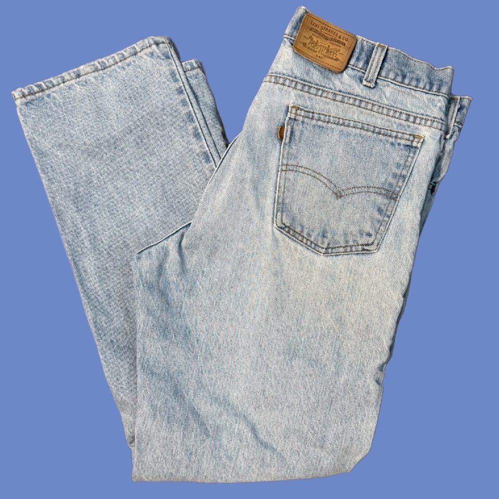 VTG Levi's 540 Men's 36X32 Jeans  Leather Tab Faded Distressed Denim Made in USA